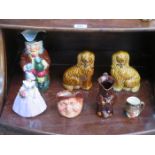 MIXED LOT OF CERAMICS INCLUDING TOBY JUGS, DOULTON JUG,