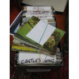 SIX BOXES CONTAINING LARGE QUANTITY OF VARIOUS POSTCARDS