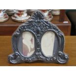 HALLMARKED SILVER DOUBLE PHOTO FRAME,