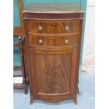 REPRODUCTION BOW FRONTED STORAGE CABINET WITH LIFT UP TOP