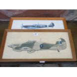 BRUCE WRIGLESTON 1960s SPITFIRE PICTURE AND SPITFIRE PRINT