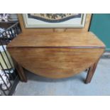 ANTIQUE MAHOGANY DROP LEAF DINING TABLE