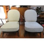 PAIR OF ERCOL LOW ARMCHAIRS