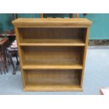 SET OF OAK OPEN BOOKSHELVES