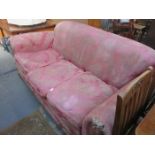 VICTORIAN UPHOLSTERED THREE SEATER SETTEE