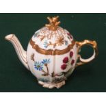 PRETTY HANDPAINTED AND GILDED AYNSLEYS TEAPOT (AT FAULT)