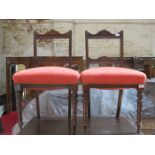 PAIR OF MAHOGANY BEDROOM CHAIRS