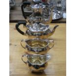 SILVER PLATED FOUR PIECE TEA SET