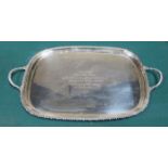 LARGE HALLMARKED SILVER SERVING TRAY, SHEFFIELD ASSAY,