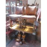 OAK DRAW LEAF DINING TABLE WITH TWO LEAVES PLUS SIX CHAIRS