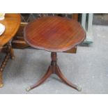 MAHOGANY TRIPOD OCCASIONAL TABLE