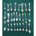 PARCEL OF VARIOUS HALLMARKED SILVER SPOONS, ETC.