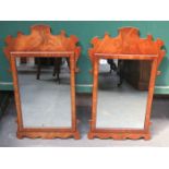 PAIR OF MAHOGANY REGENCY STYLE WALL MIRRORS