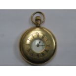 GOLD PLATED WALTHAM HALF HUNTER POCKET WATCH