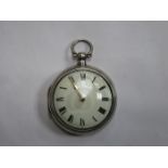 HALLMARKED SILVER PEAR CASED POCKET WATCH BY WILLIAM SMART, LONDON,