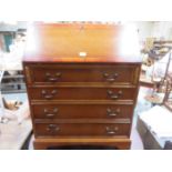 REPRODUCTION YEW WOOD COLOURED FALL FRONT BUREAU