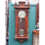 MAHOGANY CASED VIENNA WALL CLOCK