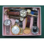 PARCEL OF WRISTWATCHES AND POCKET WATCH, ETC.
