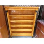 BIEDERMEIER STYLE SWEDISH BIRCH WOOD OPEN BOOKSHELVES,