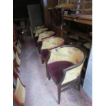 SET OF FIVE TUB CHAIRS