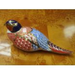 ROYAL CROWN DERBY CERAMIC BIRD FORM PAPERWEIGHT