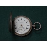 HALLMARKED SILVER POCKET WATCH BY WATTS OF LIVERPOOL,