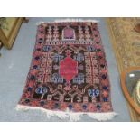 SMALL AFGHAN STYLE FLOOR RUG