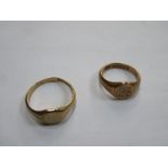 TWO 9ct GOLD SIGNET RINGS