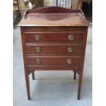 SMALL THREE DRAWER MAHOGANY MUSIC CABINET