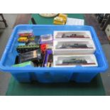 PARCEL OF BOXED AND UNBOXED DIE-CAST VEHICLES PLUS DISPLAY LOCOMOTIVES, ETC.