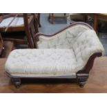 VICTORIAN UPHOLSTERED APPRENTICE CHAISE LONGUE