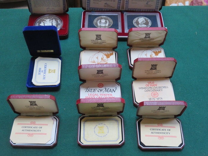 APPROXIMATELY TEN BOXES OF COMMEMORATIVE COINAGE