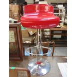 STYLISH RED CHROME BAR STOOL