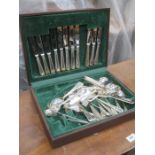 CANTEEN OF SILVER PLATED CUTLERY