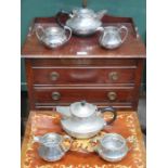 PEWTER SIX PIECE TEA SET