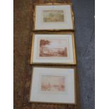 THREE VARIOUS FRAMED WATERCOLOURS