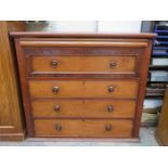 VICTORIAN MAHOGANY FOUR DRAWER CHEST WITH SECRET DRAWER TO TOP