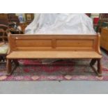 PITCH PINE GOTHIC STYLE CHURCH PEW