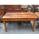 STAINED WOODEN KITCHEN TABLE