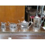 JAMES DIXON SILVER PLATED FOUR PIECE TEASET