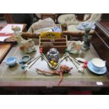 SUNDRIES INCLUDING VINTAGE COAT HANGER, CARVED INUIT,