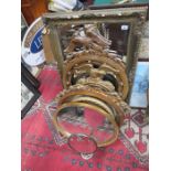 PARCEL OF VARIOUS GILDED AND OTHER WALL MIRRORS,