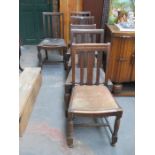 SIX OAK DINING CHAIRS