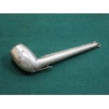 HALLMARKED SILVER VICTORIAN SMOKER'S PIPE CASE WITH HINGED COVER,