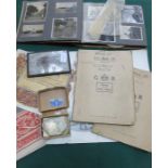 WORLD WAR II PAIR OF MEDALS AND VARIOUS EPHEMERA INCLUDING SO BOOKS, PHOTO ALBUMS, CERTIFICATES,