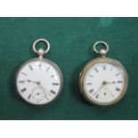 TWO HALLMARKED SILVER POCKET WATCHES