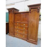 VICTORIAN MAHOGANY COMBINATION WARDROBE