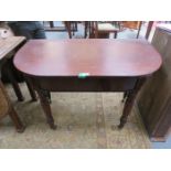 MAHOGANY HALF MOON TABLE