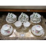 COLCLOUGH PART TEAWARE AND TWO AYNSLEY TRIO