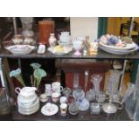 SUNDRY CERAMICS AND GLASS INCLUDING EPERGNES ETC